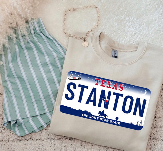 STANTON LICENSE PLATE